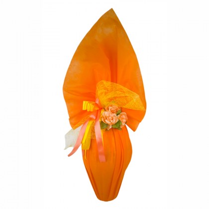 uova-giganti-floreali-tnt-arancio-con-fiore-decorativo