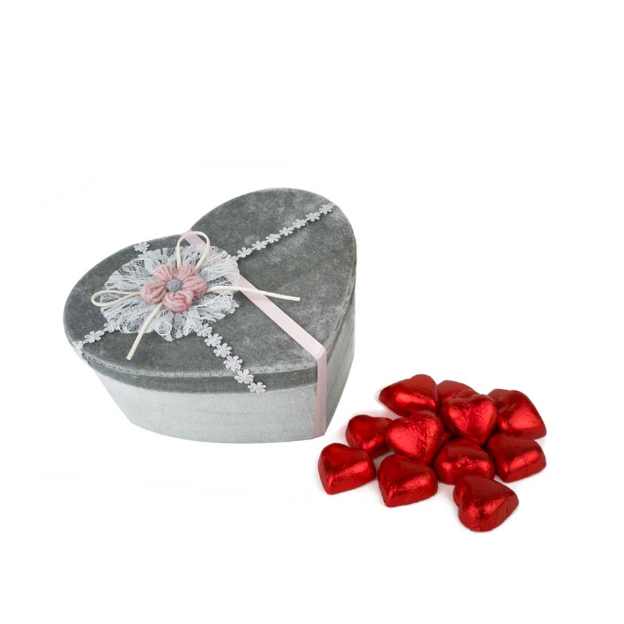 San Valentino: Scatola Cuore Piccola con Cioccolatini - 200g